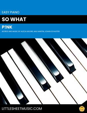 P!nk - So What (Easy Piano)
