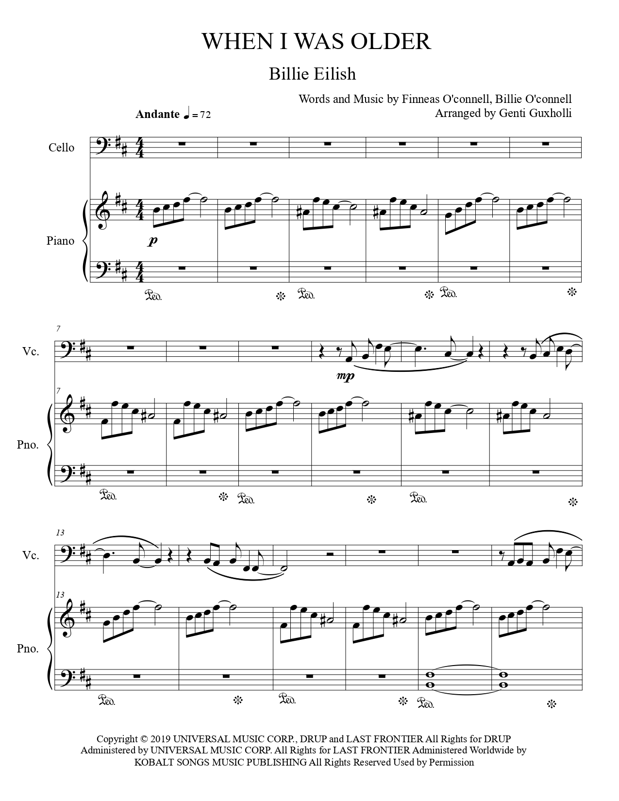 Billie Eilish - When I Was Older (Cello Solo) - Image 2